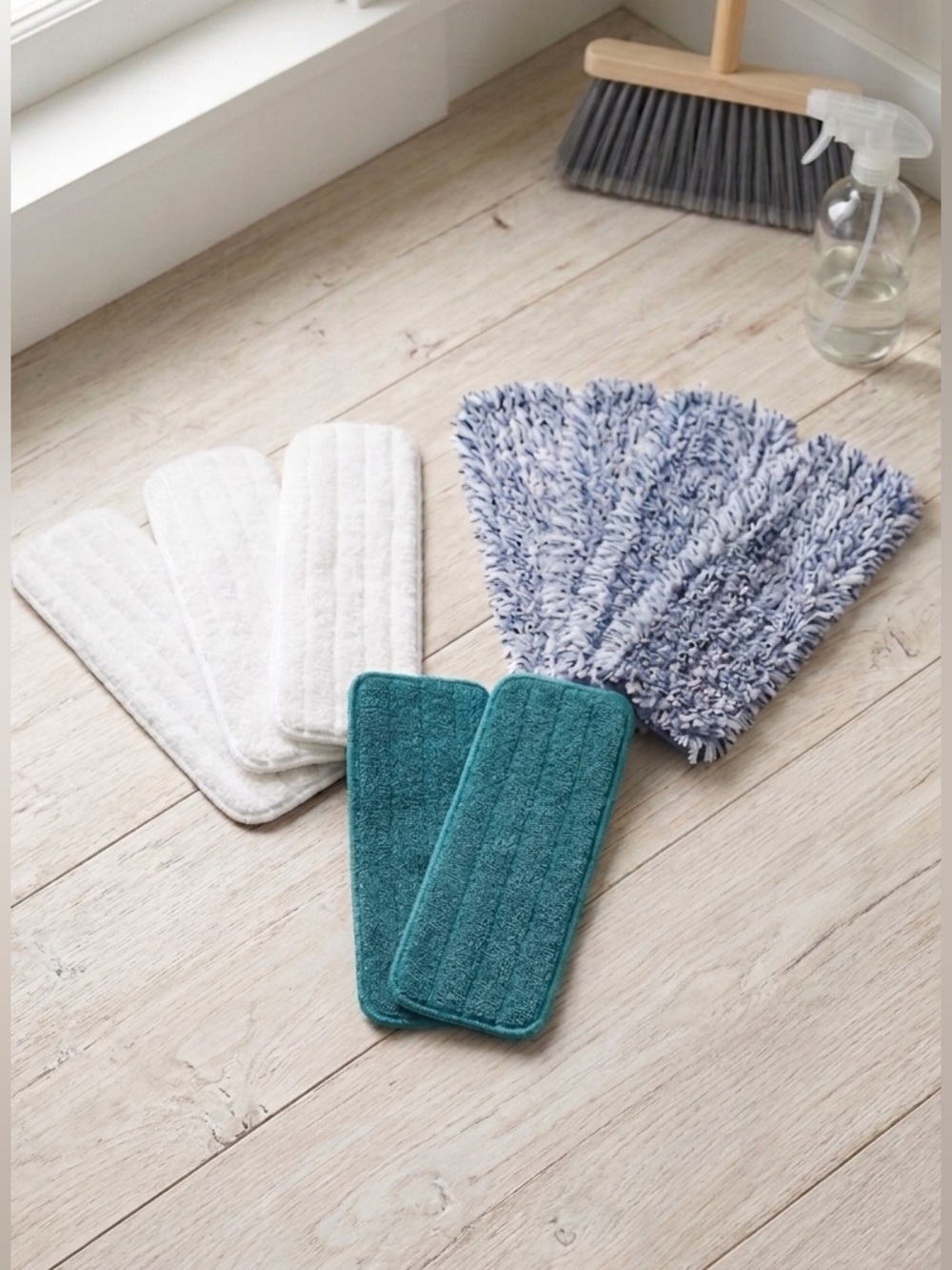 Melaleuca Clean & Gleam Spray Mop Replacement Microfibre Pads 16” Set Of 8 NEW